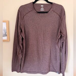 REI Co-op Men’s Burgundy Heather Long Sleeve Top